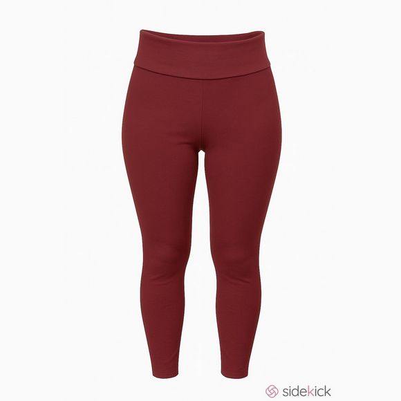 Love Charm Pants - Love Charm Maroon Fleece Lined Leggings Medium Large